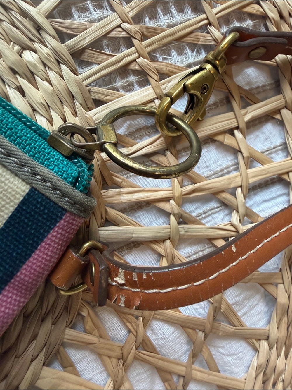 Fossil Striped Multicolor Keyper Collection Wristlet Wallet Multicolor - Picture 7 of 7
